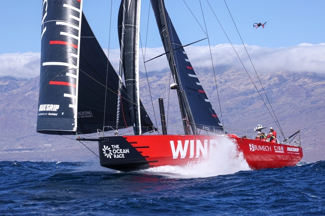 21 January 2023, WindWhisper Racing Team, first VO65 to arrive to Cabo Verde. Arrival Time 14:11:14 UTCELT: 6d 01h 11min 14s (21 January 2023, WindWhisper Racing Team, first VO65 to arrive to Cabo Verde. Arrival Time 14:11:14 UTCELT: 6d 01h 11min 14