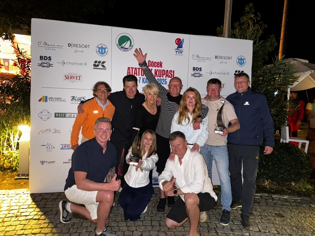 Осенняя регата Gocek Ataturk CUP - команда после награждения